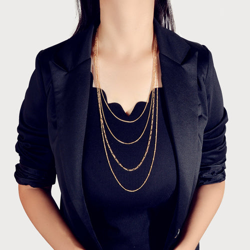 Long Tassel Layered Necklace