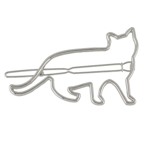 Hair Accessories Minimalist Gold Silver Metal Cat Hairgrips Hair Clips