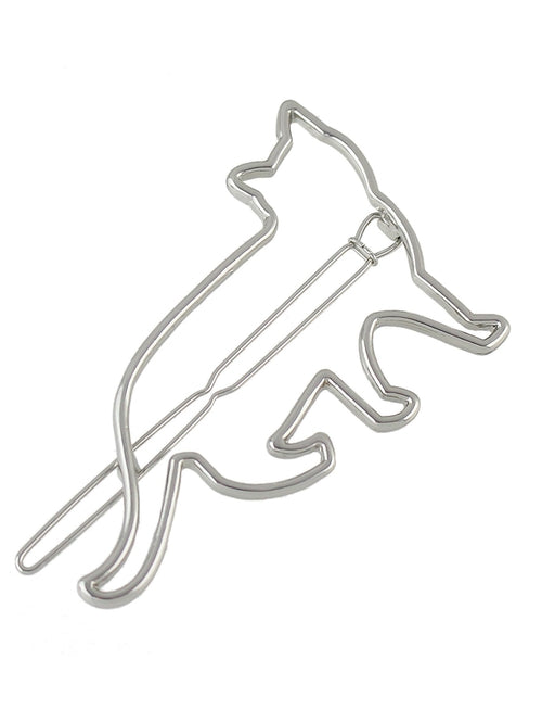 Hair Accessories Minimalist Gold Silver Metal Cat Hairgrips Hair Clips