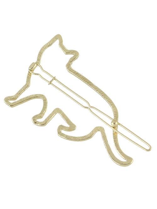 Hair Accessories Minimalist Gold Silver Metal Cat Hairgrips Hair Clips