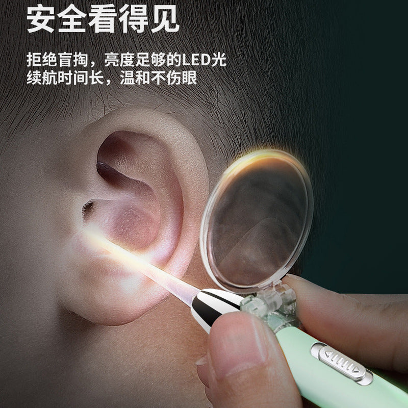 Luminous ear scoop set baby ear picking tool usb charging with light ear