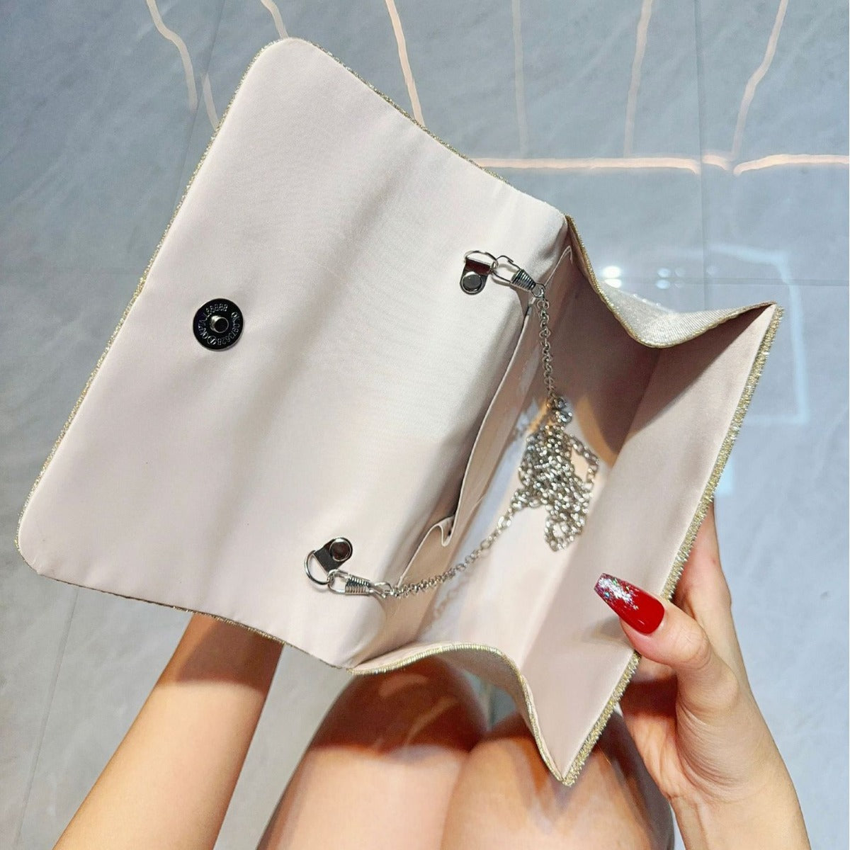 Handbag Wedding Bridesmaid Pleated Bag Banquet Dress
