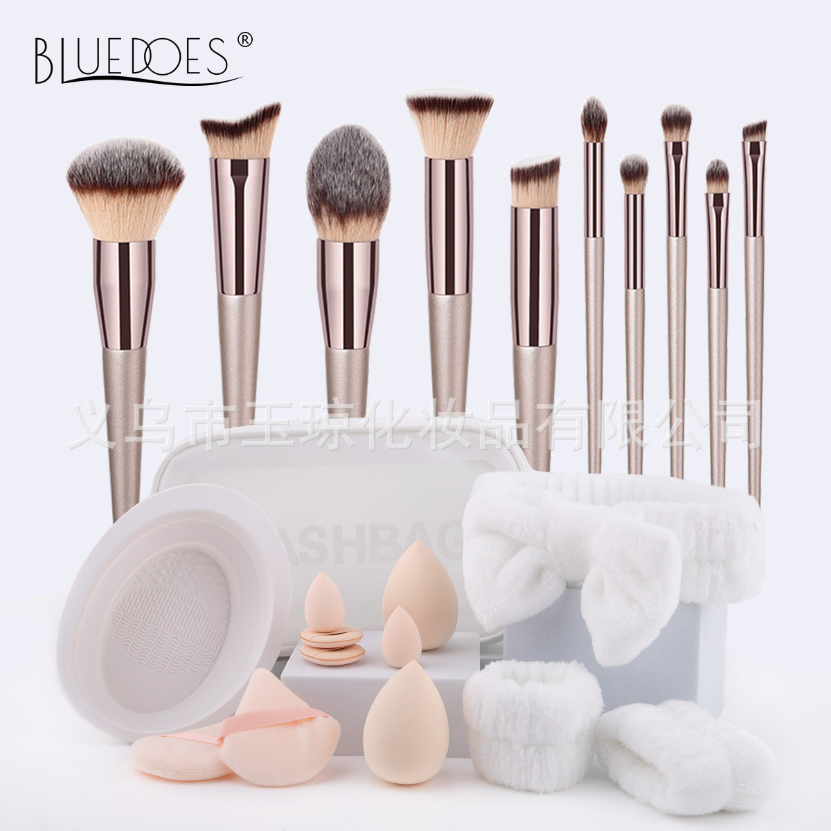 makeup brush suit 33-piece set beauty egg powder puff super soft eye shadow brush foundation brush beauty