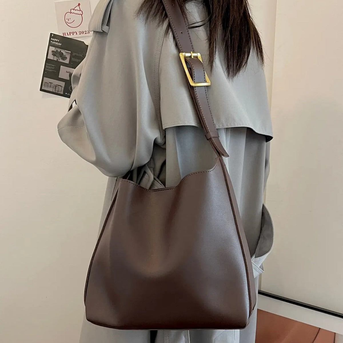 handbag New Fashion bucket Large Capacity Simple Casual double piece