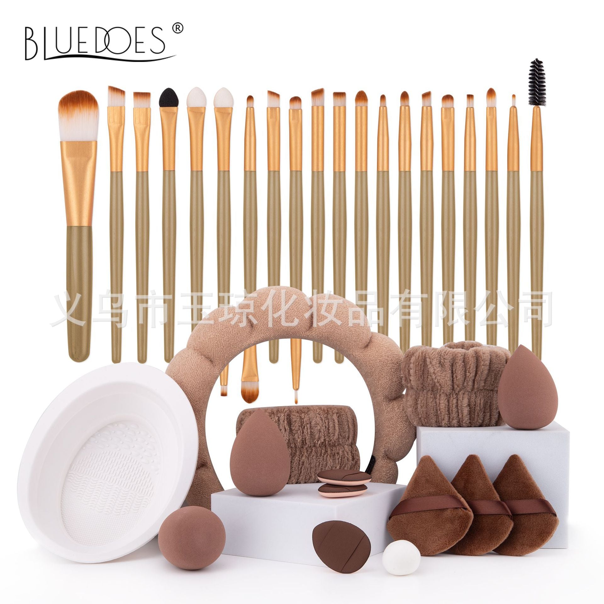 makeup brush suit 33-piece set beauty egg powder puff super soft eye shadow brush foundation brush beauty