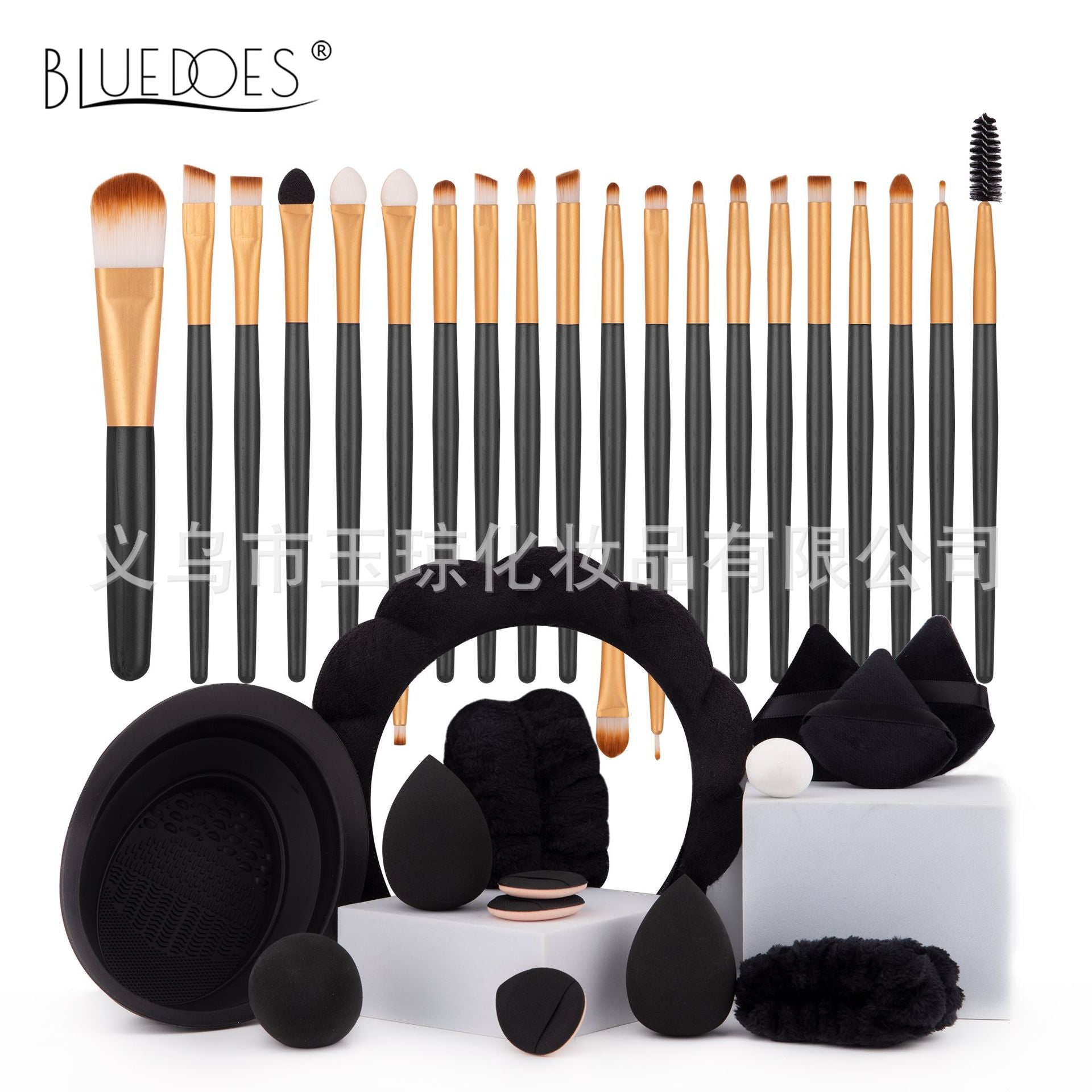 makeup brush suit 33-piece set beauty egg powder puff super soft eye shadow brush foundation brush beauty