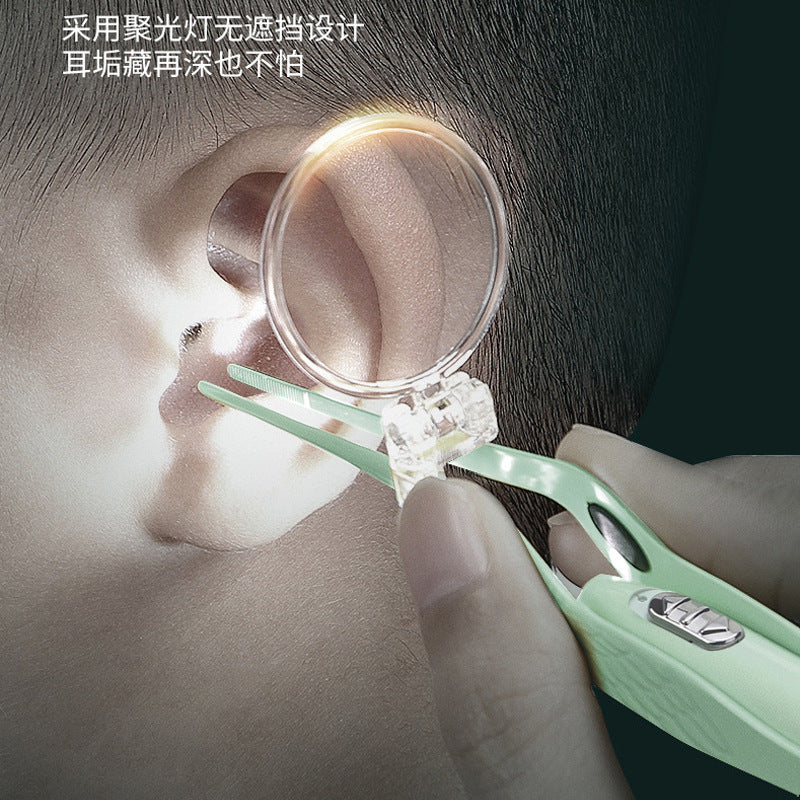Luminous ear scoop set baby ear picking tool usb charging with light ear