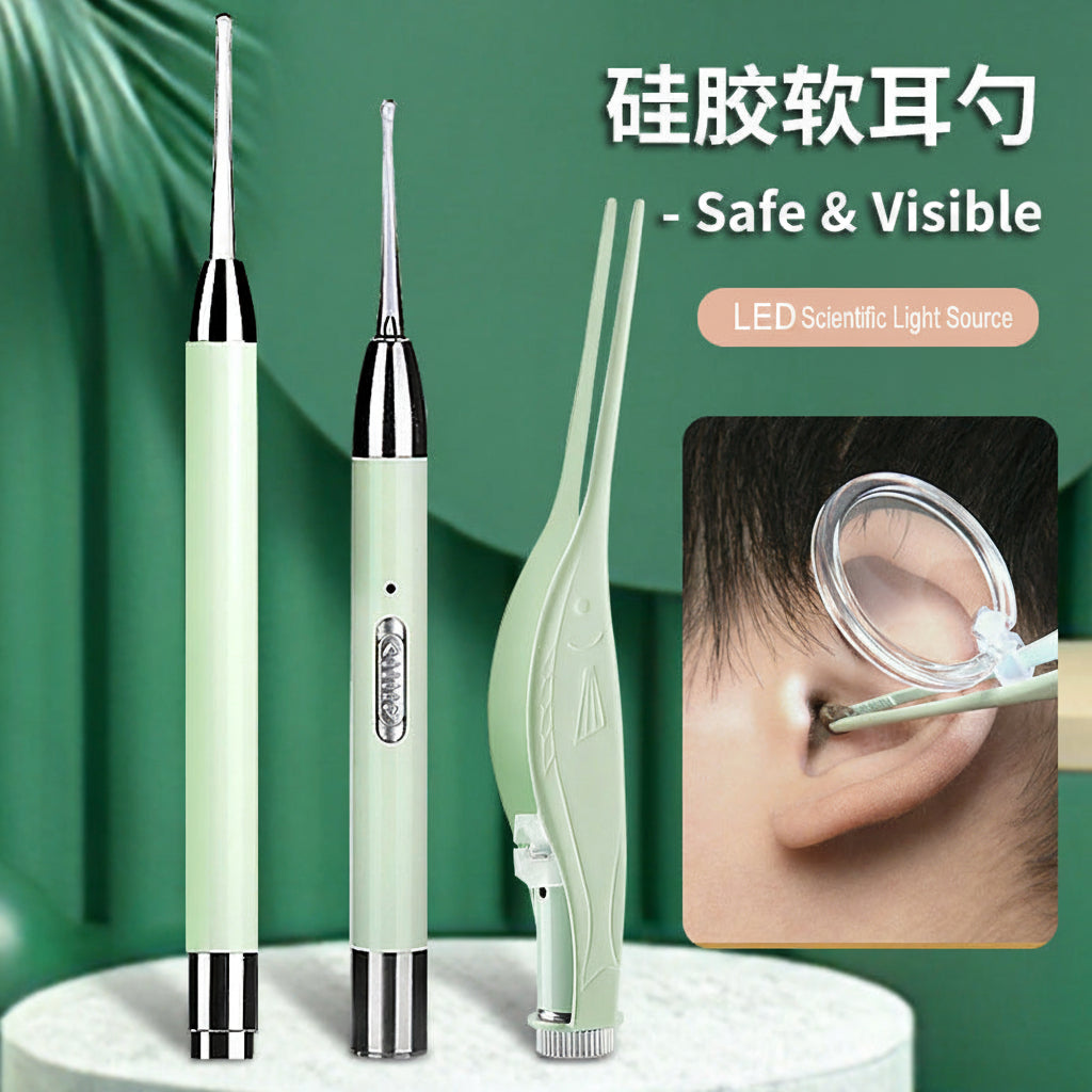 Luminous ear scoop set baby ear picking tool usb charging with light ear