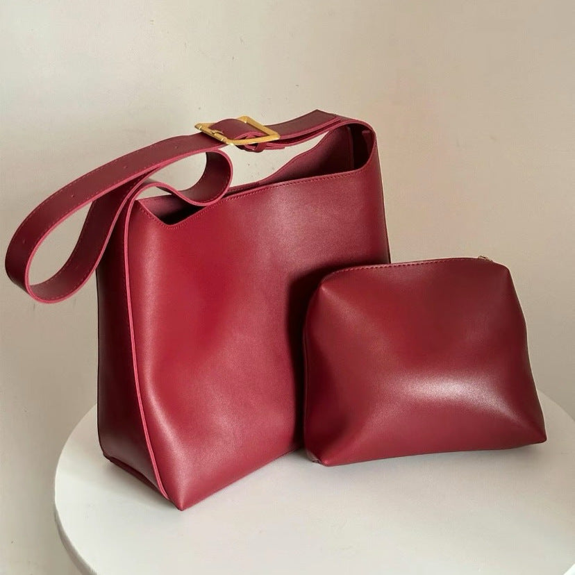 handbag New Fashion bucket Large Capacity Simple Casual double piece