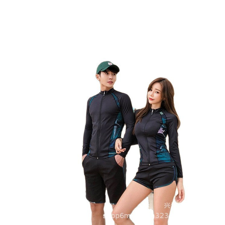 Huludao Manufacturer Direct Supply Swimwear 2026 Two-Piece Couple Diving Suit Sun Protection Surfing Suit in Stock Jellyfish Suit Swimwear