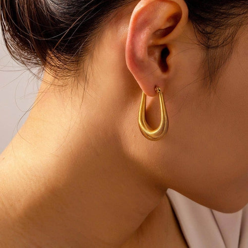 Titanium Steel U Shape Earrings for Elegant Everyday Wear