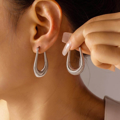 Titanium Steel U Shape Earrings for Elegant Everyday Wear