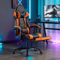 Gaming Chair With Footrest, Ergonomic Computer Chair With Headrest And