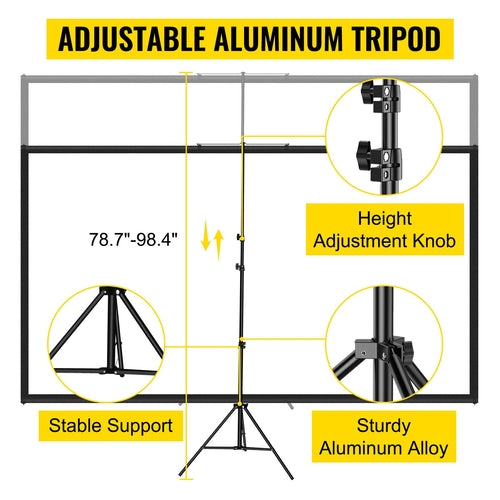 Portable 70" Tripod Projector Screen