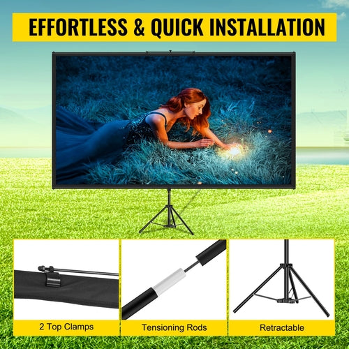 Portable 70" Tripod Projector Screen